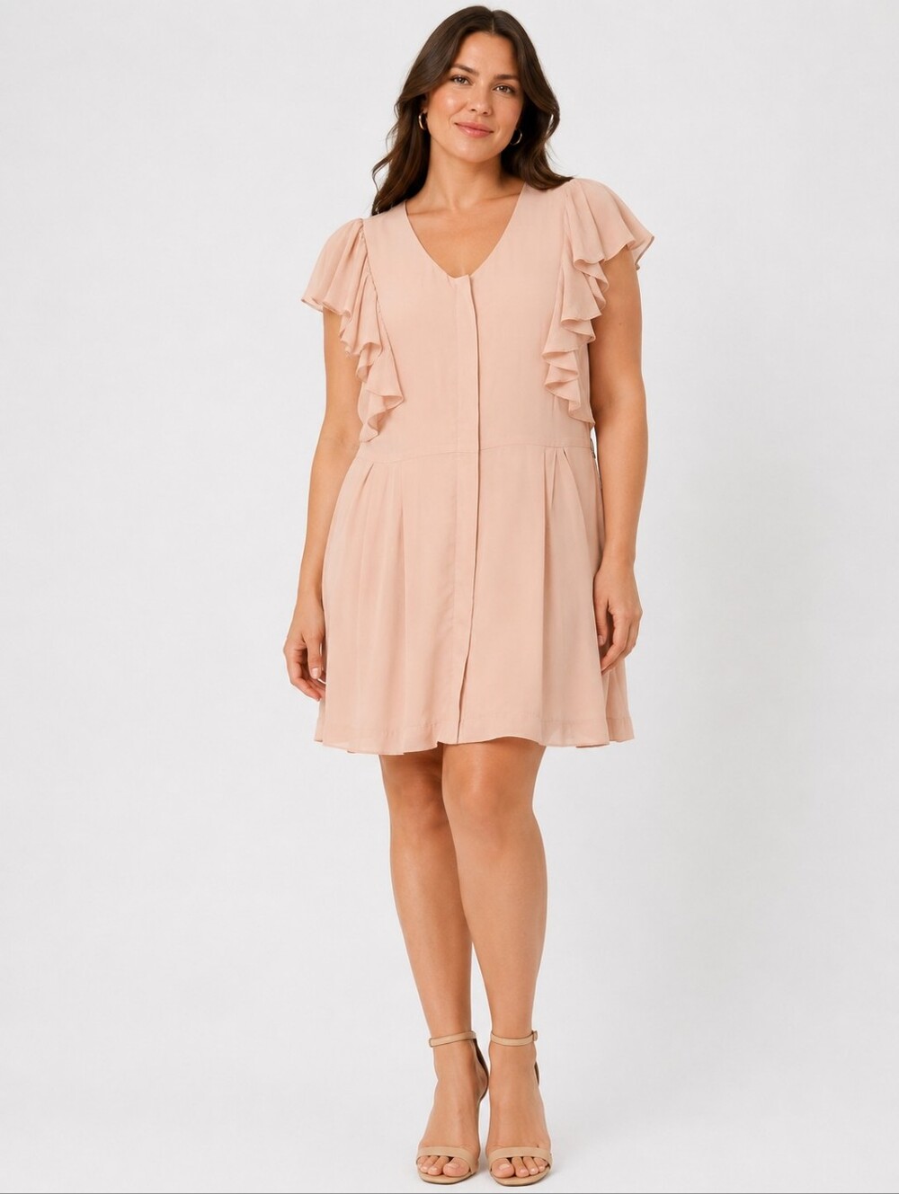 Club Monaco Tracey Silk Dress in Blush Pale Rose Size 10 NEW